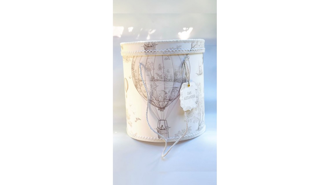 Trusou botez alb cu gri pentru baieti Baby Dior Grey Jungle 22